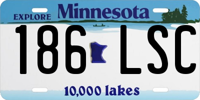 MN license plate 186LSC