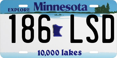 MN license plate 186LSD