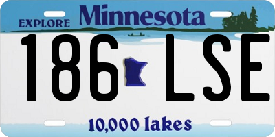 MN license plate 186LSE