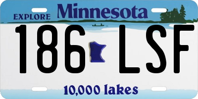 MN license plate 186LSF