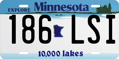 MN license plate 186LSI