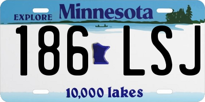 MN license plate 186LSJ