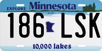MN license plate 186LSK