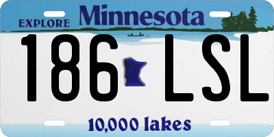 MN license plate 186LSL