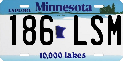 MN license plate 186LSM