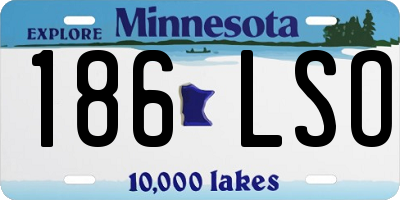 MN license plate 186LSO