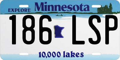 MN license plate 186LSP