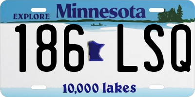 MN license plate 186LSQ