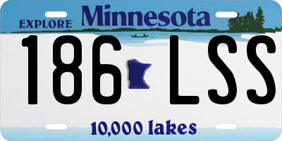 MN license plate 186LSS