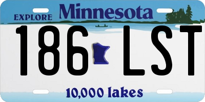 MN license plate 186LST