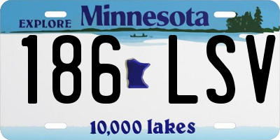 MN license plate 186LSV