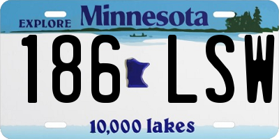 MN license plate 186LSW