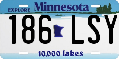 MN license plate 186LSY