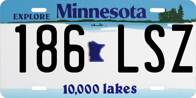 MN license plate 186LSZ