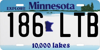 MN license plate 186LTB