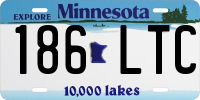 MN license plate 186LTC