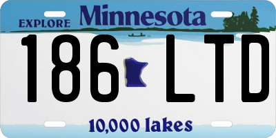 MN license plate 186LTD