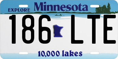 MN license plate 186LTE