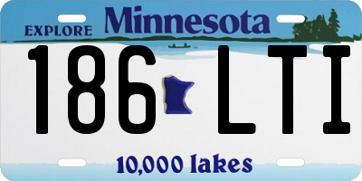 MN license plate 186LTI