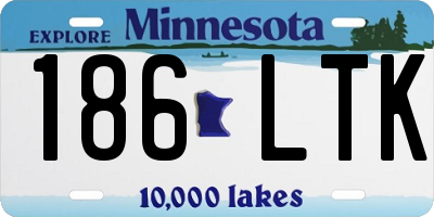 MN license plate 186LTK
