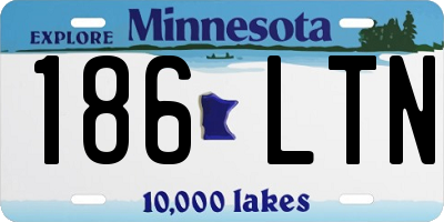 MN license plate 186LTN