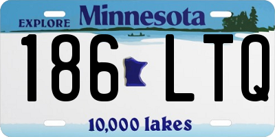 MN license plate 186LTQ