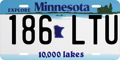 MN license plate 186LTU