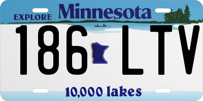 MN license plate 186LTV