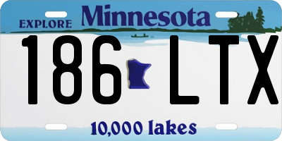 MN license plate 186LTX
