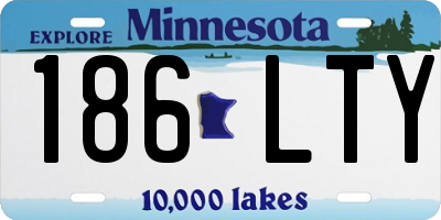 MN license plate 186LTY