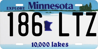 MN license plate 186LTZ