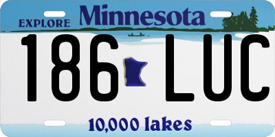 MN license plate 186LUC