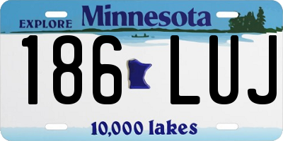 MN license plate 186LUJ