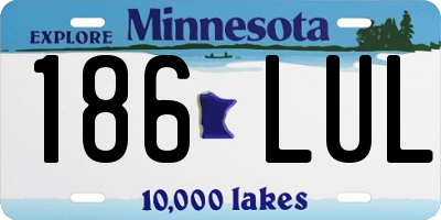 MN license plate 186LUL