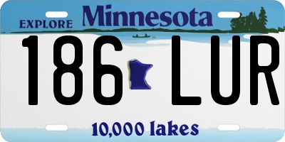 MN license plate 186LUR