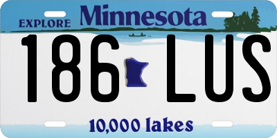 MN license plate 186LUS