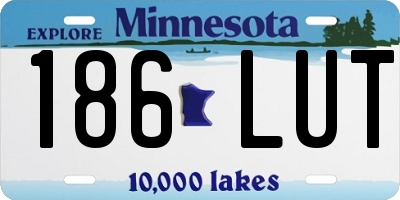 MN license plate 186LUT