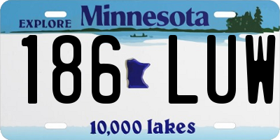 MN license plate 186LUW