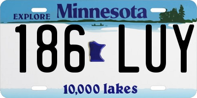 MN license plate 186LUY