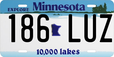 MN license plate 186LUZ