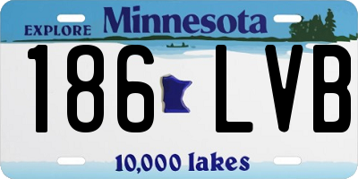 MN license plate 186LVB