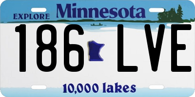 MN license plate 186LVE