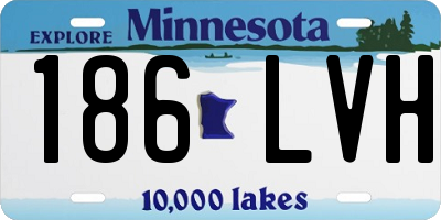 MN license plate 186LVH