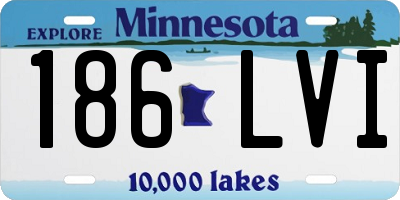 MN license plate 186LVI