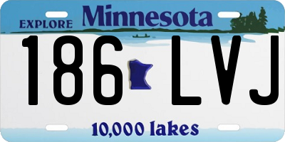 MN license plate 186LVJ