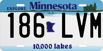 MN license plate 186LVM