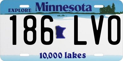 MN license plate 186LVO
