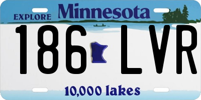 MN license plate 186LVR
