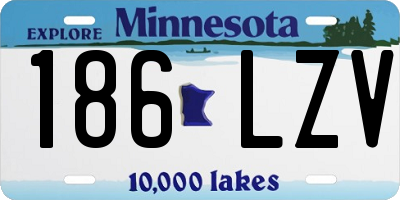 MN license plate 186LZV