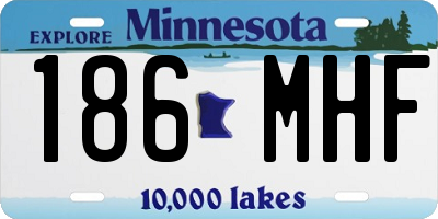 MN license plate 186MHF